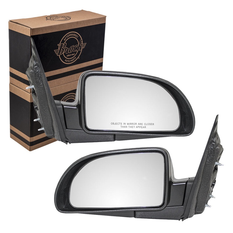 Brock Replacement Driver and Passenger Set Power Side Door Mirrors Compatible with Vue Equinox Torrent 15873076 15873077