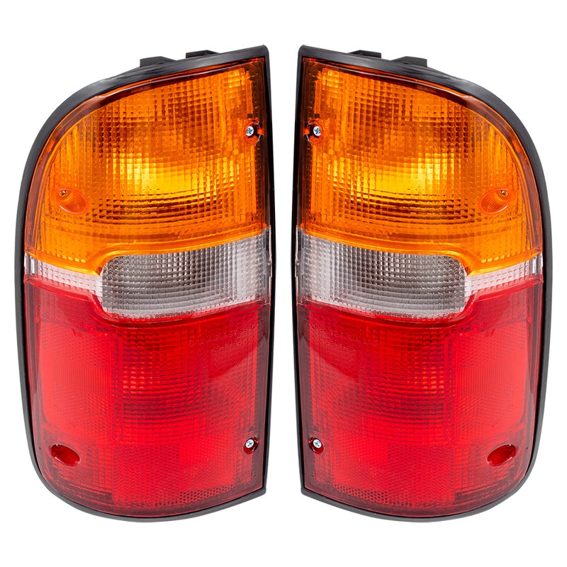 Brock Replacement Driver and Passenger Taillights Tail Lamps Compatible with 95-00 Tacoma Pickup Truck 81560-04030 81550-04030