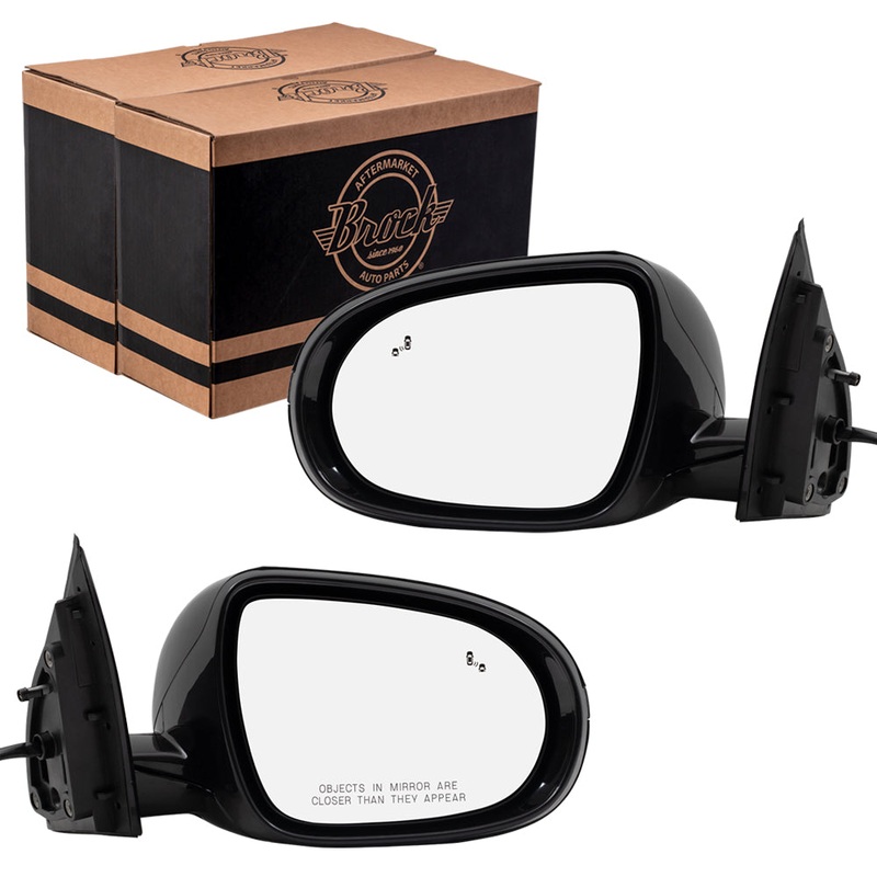 Brock Replacement Pair Side View Mirrors Compatible with 2016-2018 Sorento Driver and Passenger Set Replacement Power Heated Signal Blind Spot Detection fits 87610C6220 87620C6220