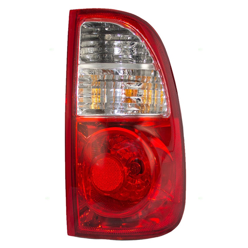 Brock Replacement Passengers Taillight Tail Lamp with Clear & Red Lens Compatible with 00-06 Pickup Truck 815500C060