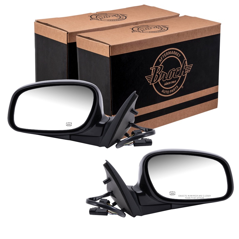 Pair Side Power Mirrors fits 98-02 Lincoln Town Car Heated Memory Smooth Set