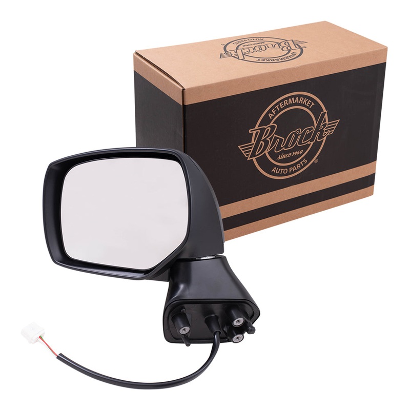 Brock Replacement Driver Side Power Mirror Textured Black with Heat without Signal or Blind Spot Detection Compatible with 2014-2018 Forester
