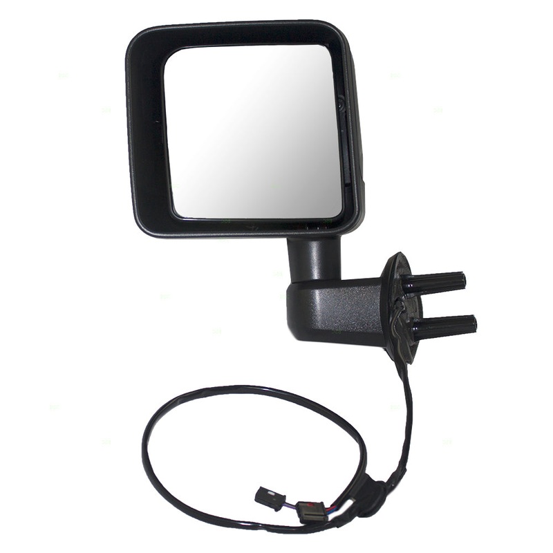 Brock Replacement Driver Power Side View Mirror Heated OEM Upgrade Type Compatible with 2015-2017 Wrangler 5VJ77DX8AB
