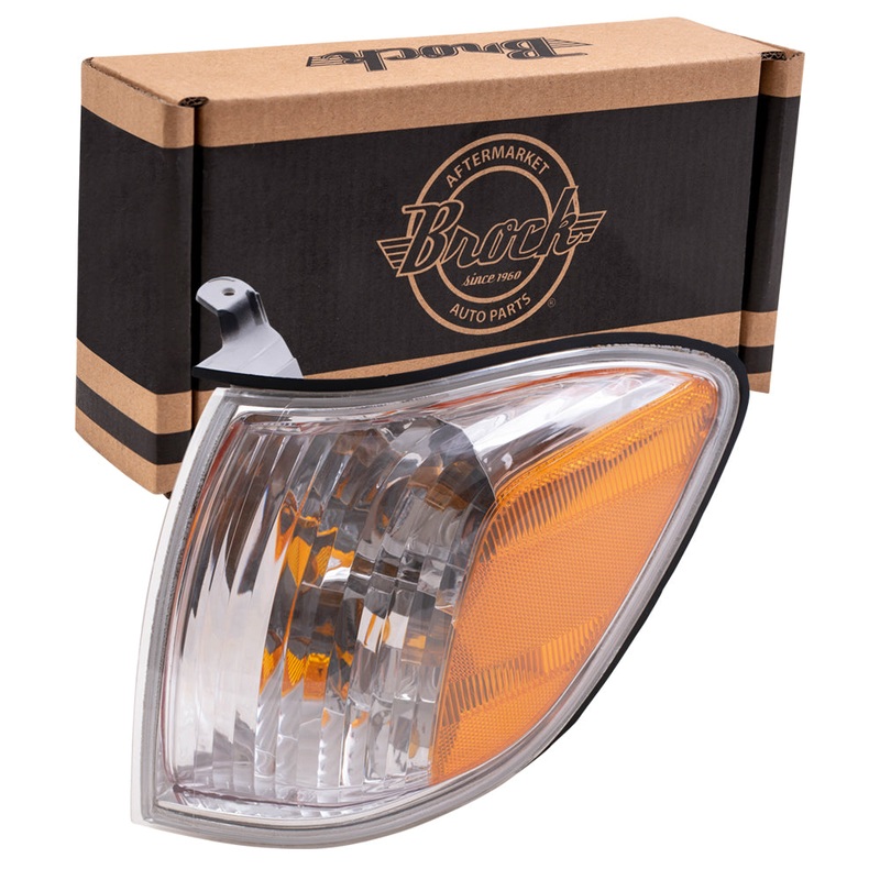 Brock Replacement Driver Side Signal Light Assembly Compatible with 2005-2007 Sequoia & 2005-2006 Tundra Double Cab