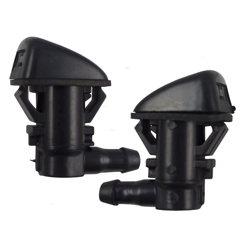Brock Replacement Pair 2 Pc Set Front Windshield Washer Wiper Nozzles Compatible with 05-10 Grand Cherokee Galant 8265A127 55079049AA