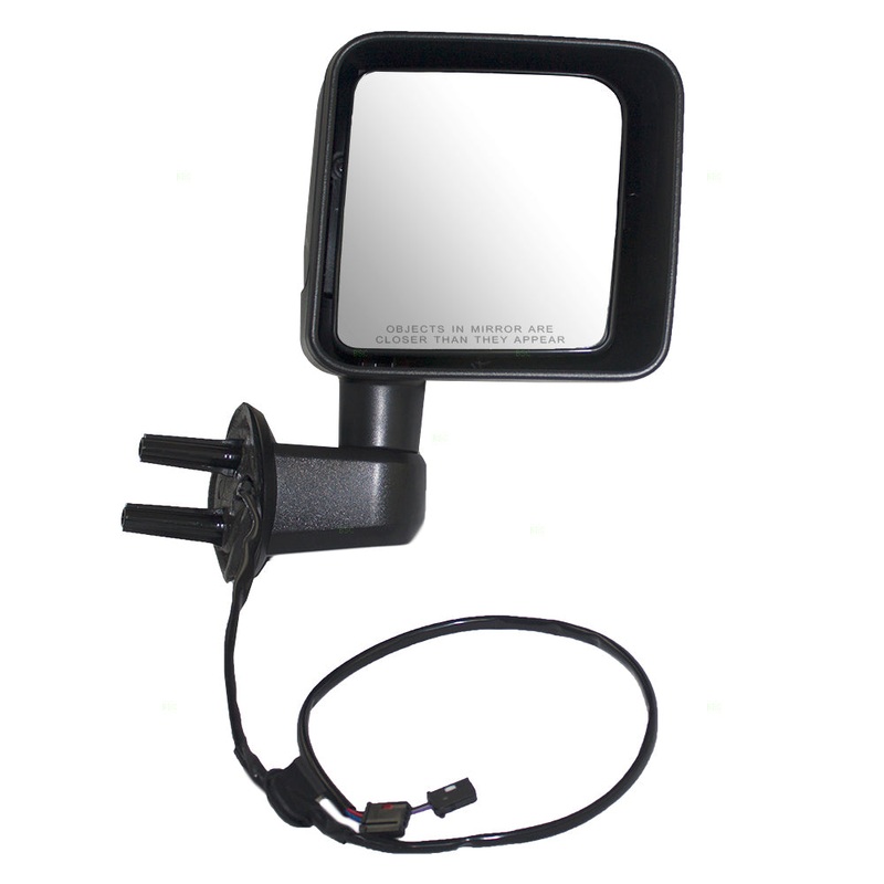 Brock Replacement Passenger Power Side View Mirror Heated OEM Upgrade Type Compatible with 2015-2017 Wrangler 5VJ76DX8AB