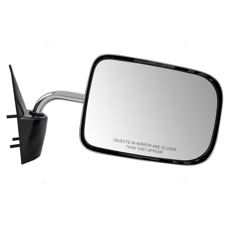 Brock Replacement Passenger Side Manual Mirror Optional Type Chrome and 6×9 Compatible with 1987-1994 Dodge Dakota