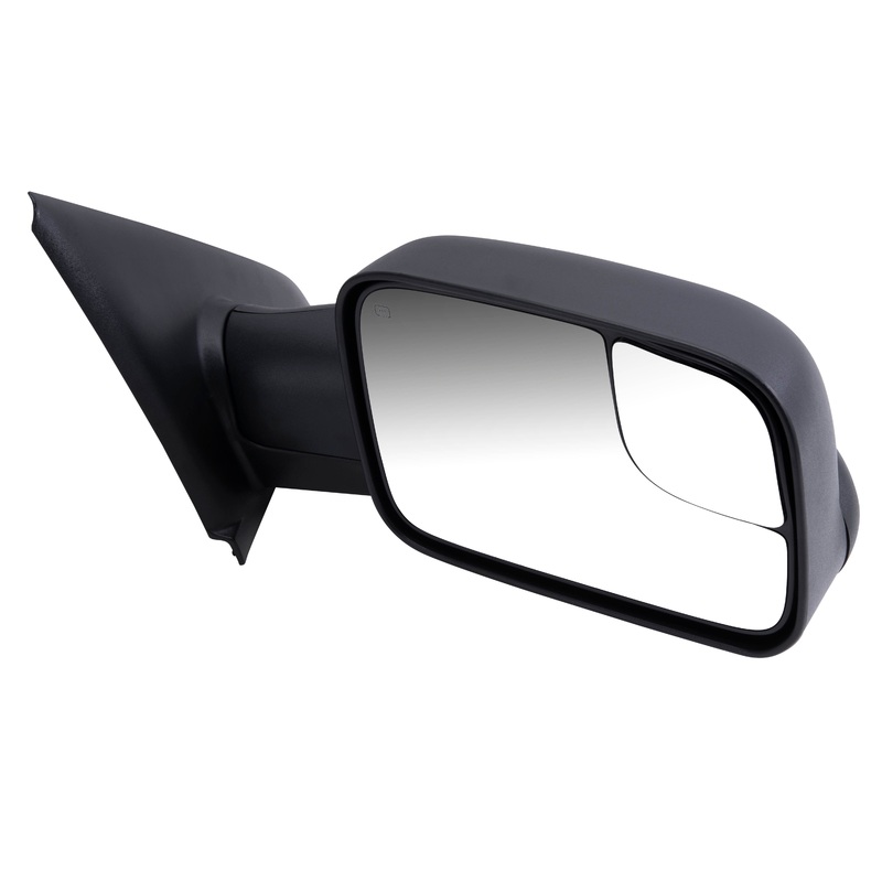 Replacement Passenger Power Side Trailer Tow Mirror Heated 7×10 Flip Up Compatible with 2002-2010 Ram Pickup Truck 55077444AO CH1321228
