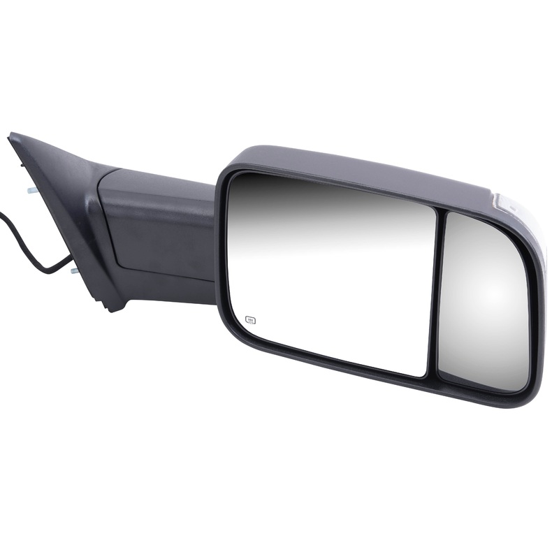 Towing Mirror for 94-02 Dodge Ram Pickup Truck Passengers Manual New Arm Design