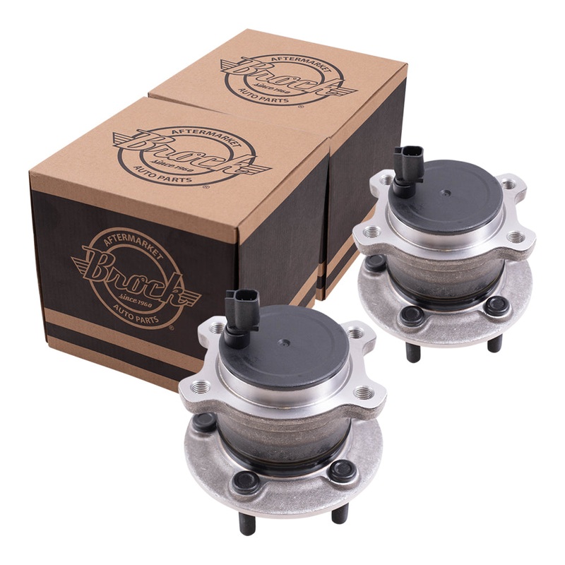 Brock Aftermarket Replacement Part Rear Driver or Passenger Side Hub/Bearing Assemblies Set without Active Park Assist Compatible with 2013-2019 Ford Escape FWD