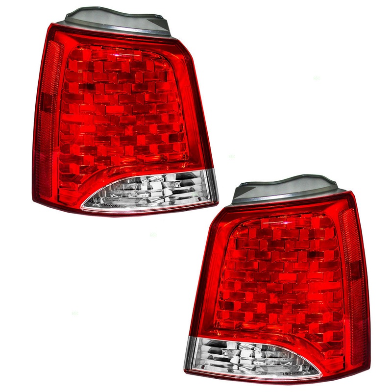 Brock Replacement Driver and Passenger Non-LED Taillights Quarter Panel Mounted Compatible with 2011-2013 Sorento