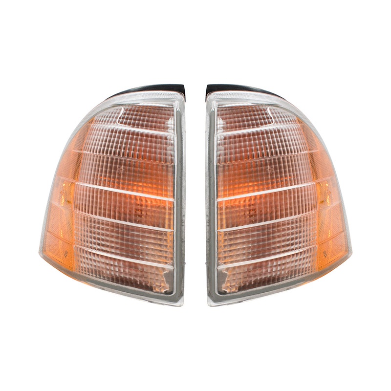 Brock Replacement Driver and Passenger Park Signal Corner Marker Lights Lamps Lenses Compatible with 94-00 C-Class 2028261143 2028261243