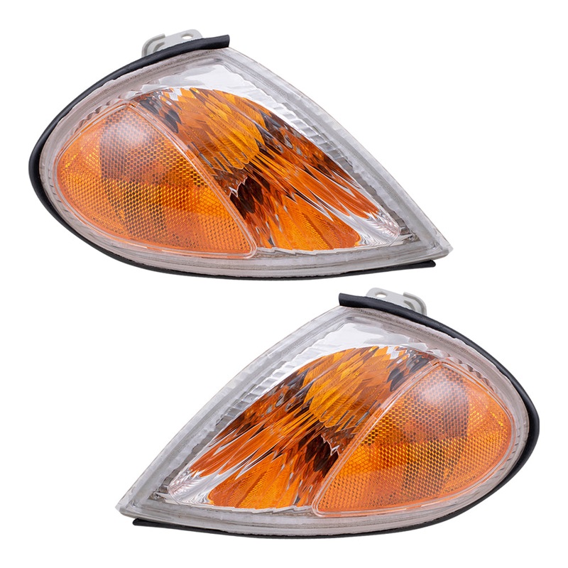 Brock Replacement Driver and Passenger Park Signal Corner Marker Lights Lamps Lenses Compatible with 99-00 Elantra 92301-29550 92302-29550