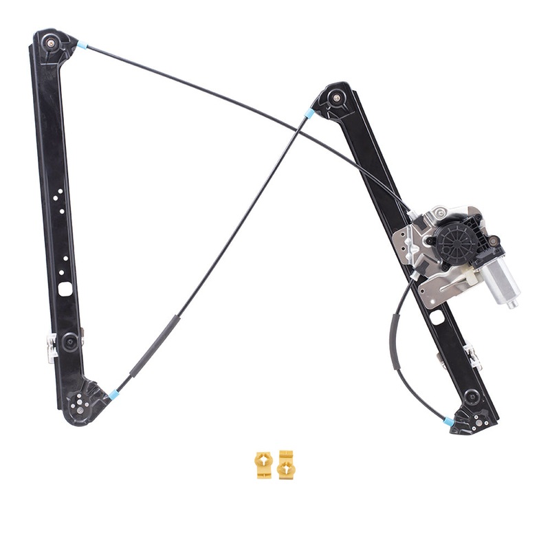 Brock Replacement Drivers Front Power Window Lift Regulator with Motor and Clips Compatible with 2000-2006 X5 51338254781 51338254911
