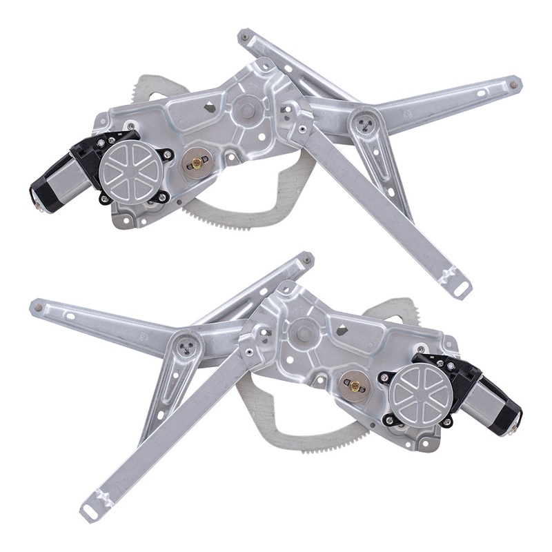 Brock Replacement Front Driver and Passenger Side Power Window Regulator with Motor Set Compatible with 1992-1999 3 Series E36 Sedan