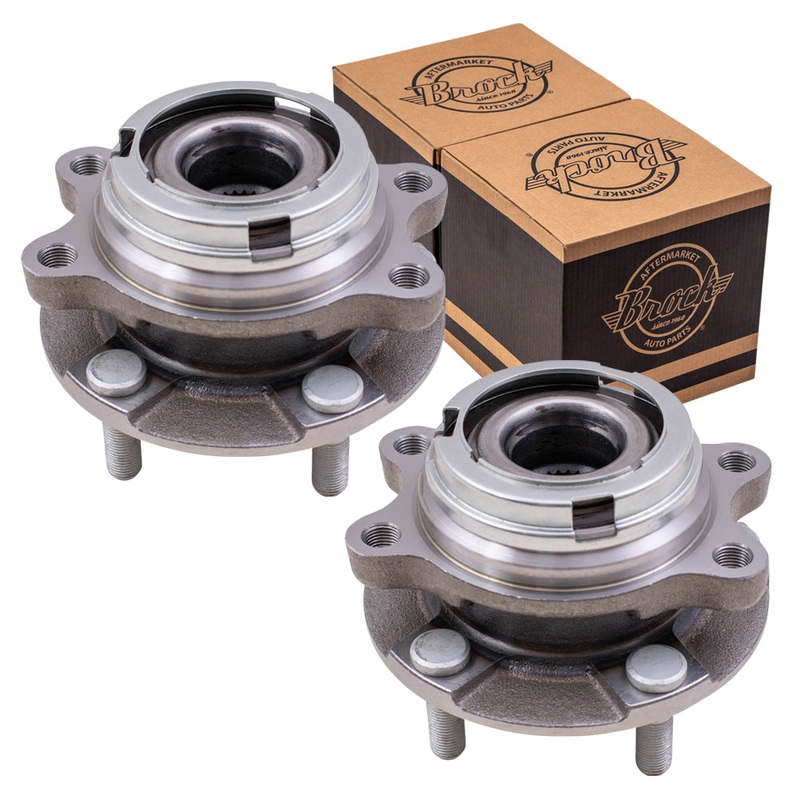 Brock Replacement Set Front Hubs with Wheel Bearings Compatible with 2009-2014 Murano