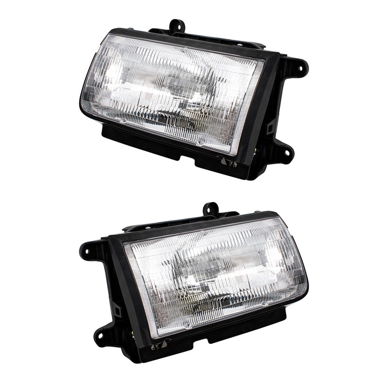 Brock Replacement Driver and Passenger Headlights Headlamps Compatible with 1998 1999 Rodeo Amigo Passport 8-97205-901-0 8-97205-899-0