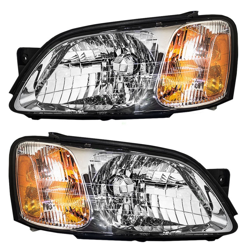 Brock Replacement Driver and Passenger Headlights Headlamps Compatible with 2000-2004 Legacy 2003-2006 Baja Sport Pickup 84001AE13A 84001AE12A