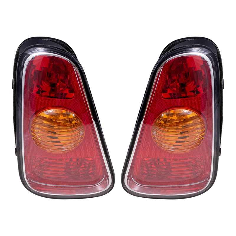 Brock Replacement Driver and Passenger Taillights Tail Lamps Compatible with 02-04 Cooper 63216935783 63216935784