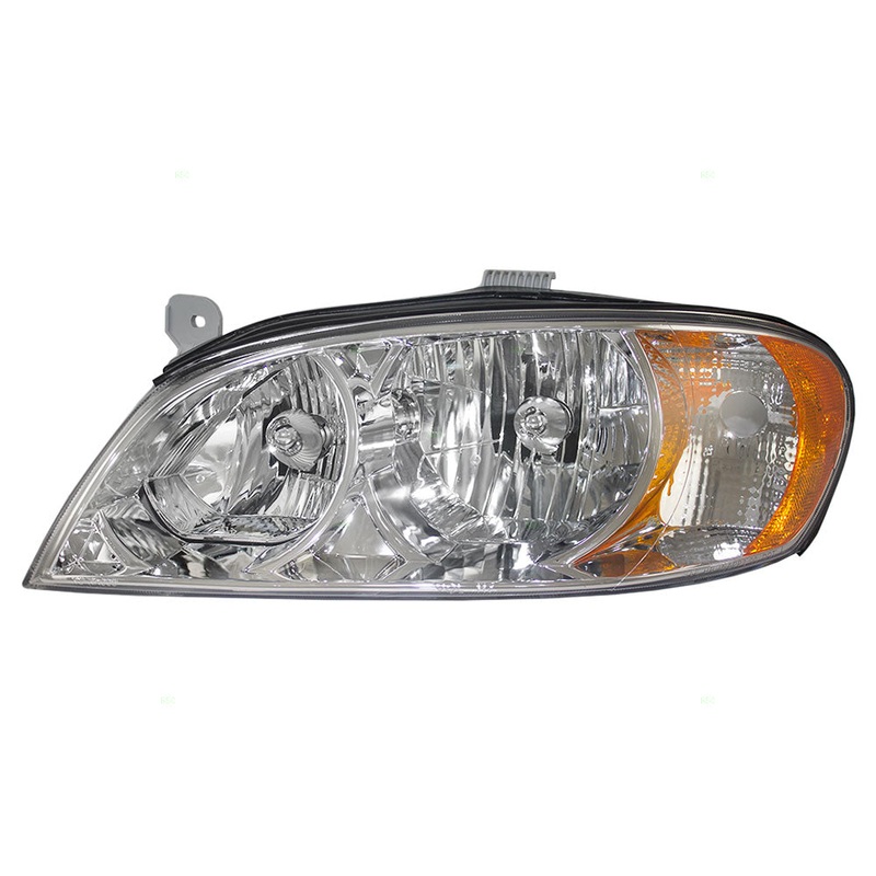 Brock Replacement Drivers Headlight Headlamp Compatible with 2002-2004 Spectra Sedan 0K2NB51040B