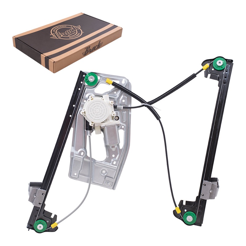 Brock Replacement Front Drivers Power Window Regulator w/ Motor 2 Pin Connector Compatible with 95-01 7 Series w/o Anti-Theft Glass