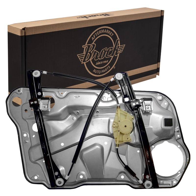 Brock Replacement Front Passenger Side Power Window Regulator without Motor with Interior Door Panel Compatible with 1999-2005 A4 1999-2005 Golf both Gen 4 ONLY 1J4837462H