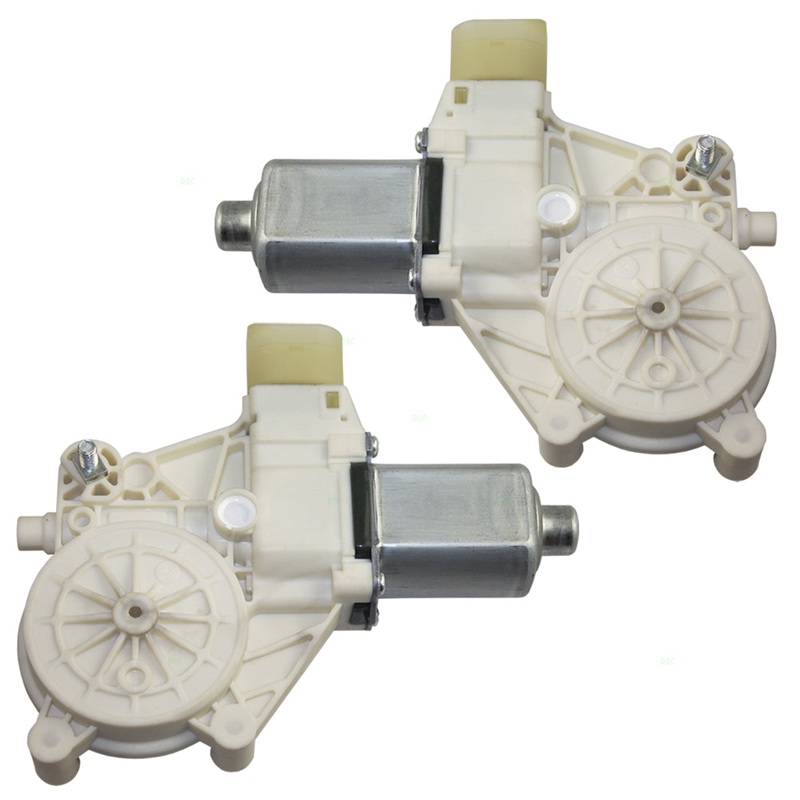 Brock Replacement Pair Set Front Power Window Lift Regulator Motors w/ Anti-Pinch Performance Compatible with 06-11 3 Series M3 X1 67626927027 67626927028