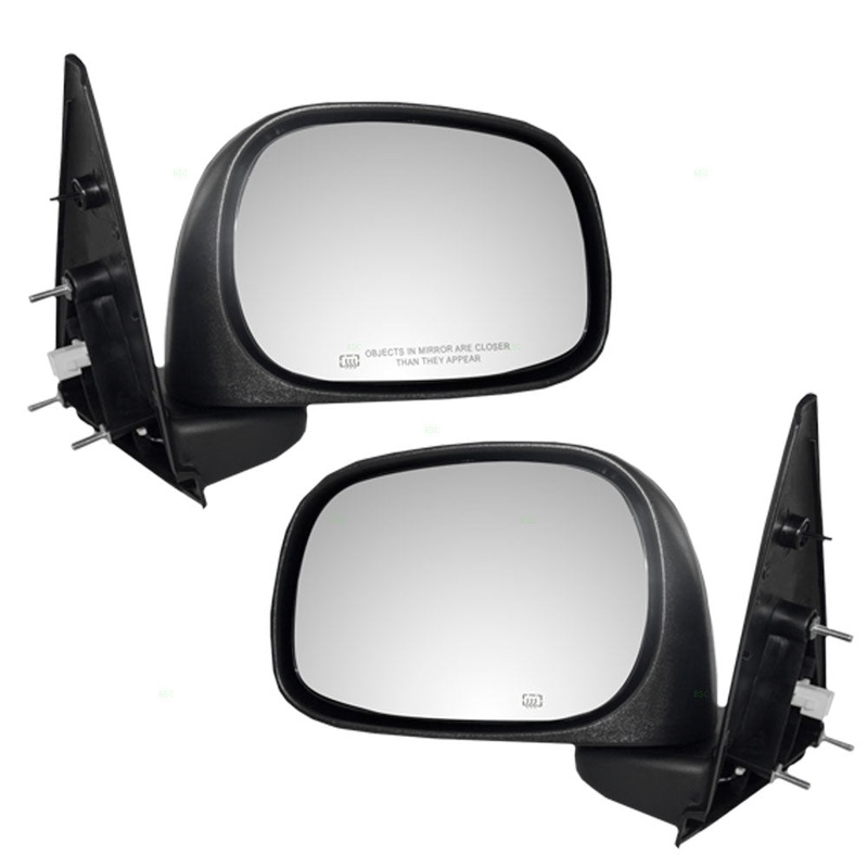 Brock Aftermarket Replacement Driver Left Passenger Right Power Mirror Set 6×9 Textured Black with Heat Compatible with 2002-2008 Dodge 1500