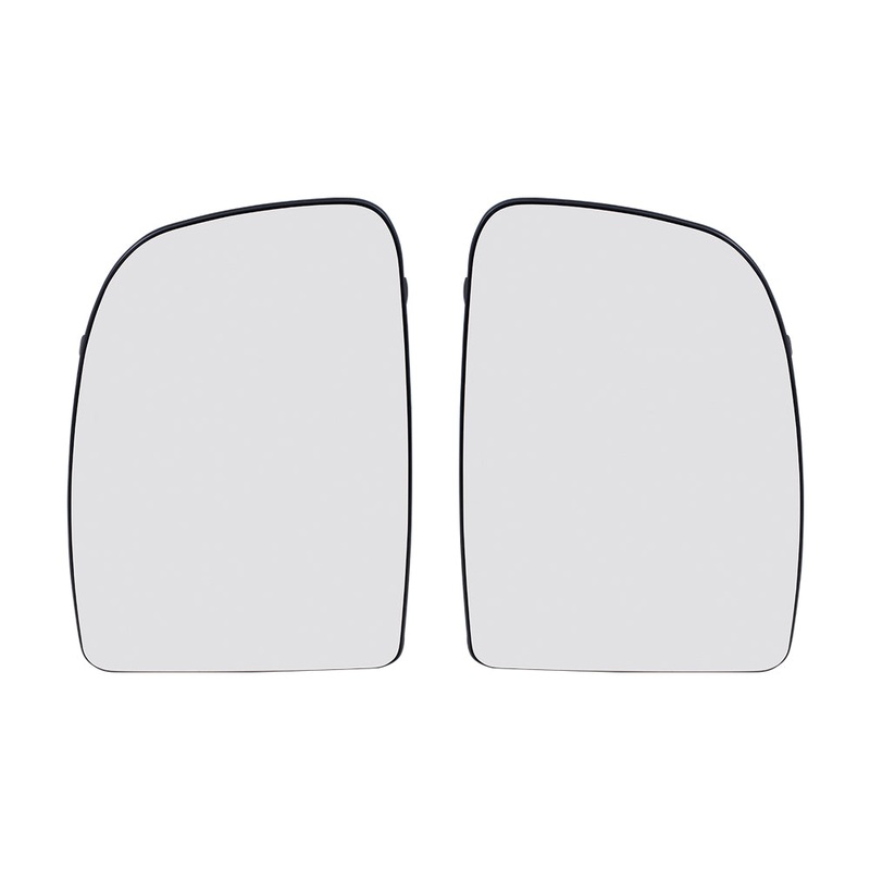Brock Replacement Driver Passenger Upper Mirror Glass with Base Set Compatible with 2014-2023 Promaster