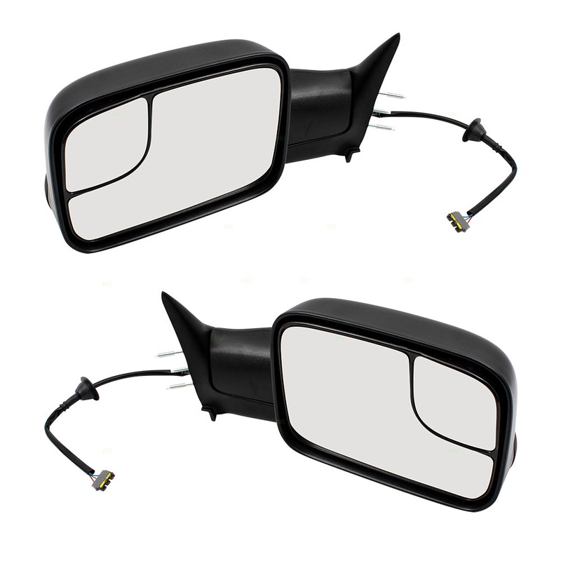 Brock Replacement Pair Set Power Tow 7×10 Flip-Up Performance Upgrade Mirrors Compatible with 94-97 Pickup Truck 55074917 55076612