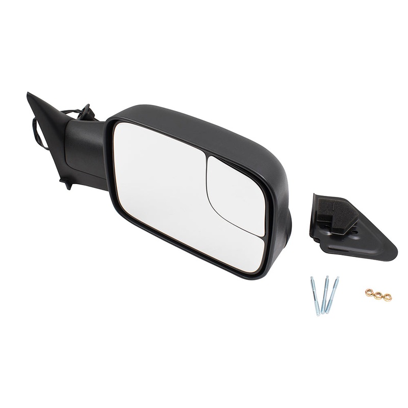 Brock Replacement Passenger Performance Upgrade Power Side View Tow Mirror Orignal Arm Design 7×10 Flip-Up Textured w/ Mounting Bracket Compatible with 1994-1997 1500 2500 3500 Pickup Truck 55076519