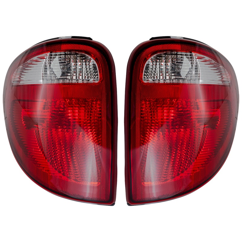Brock Replacement Set Driver and Passenger Tail Lights Compatible with 2004-2007 Caravan Town & Country 68241335AA 68241334AA
