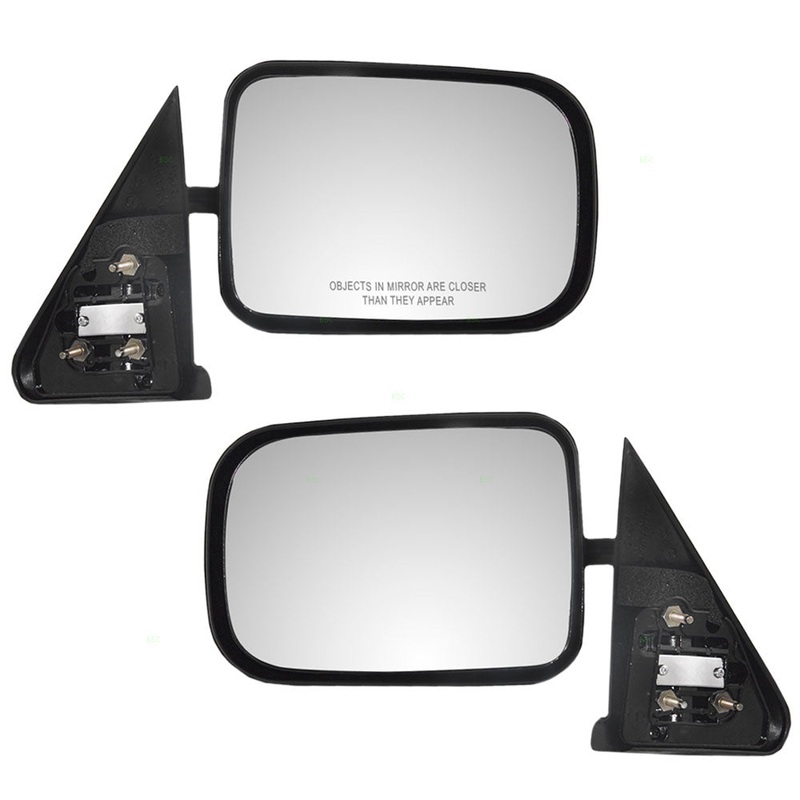 Driver and Passenger Manual Side View Mirrors 6×9 Standard Mount Textured Replacement for Dodge Pickup Truck 55022241 55022240