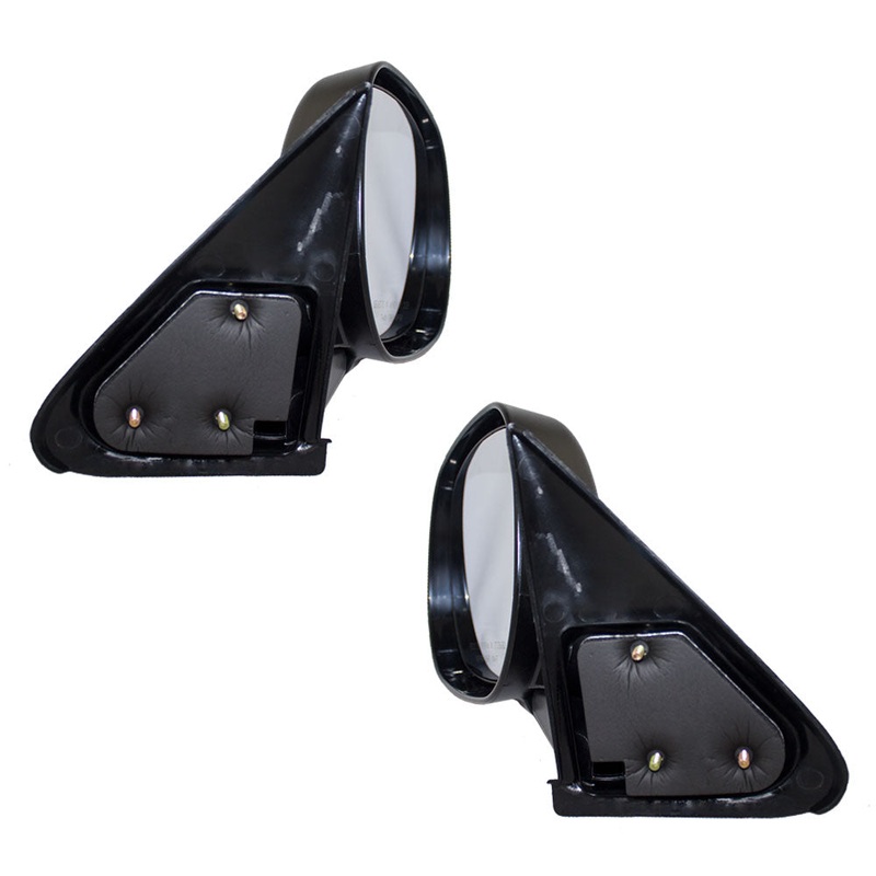 Driver and Passenger Manual Side View Mirrors 6×9 Standard Mount Textured Replacement for Dodge Pickup Truck 55076479AC 55076478AC