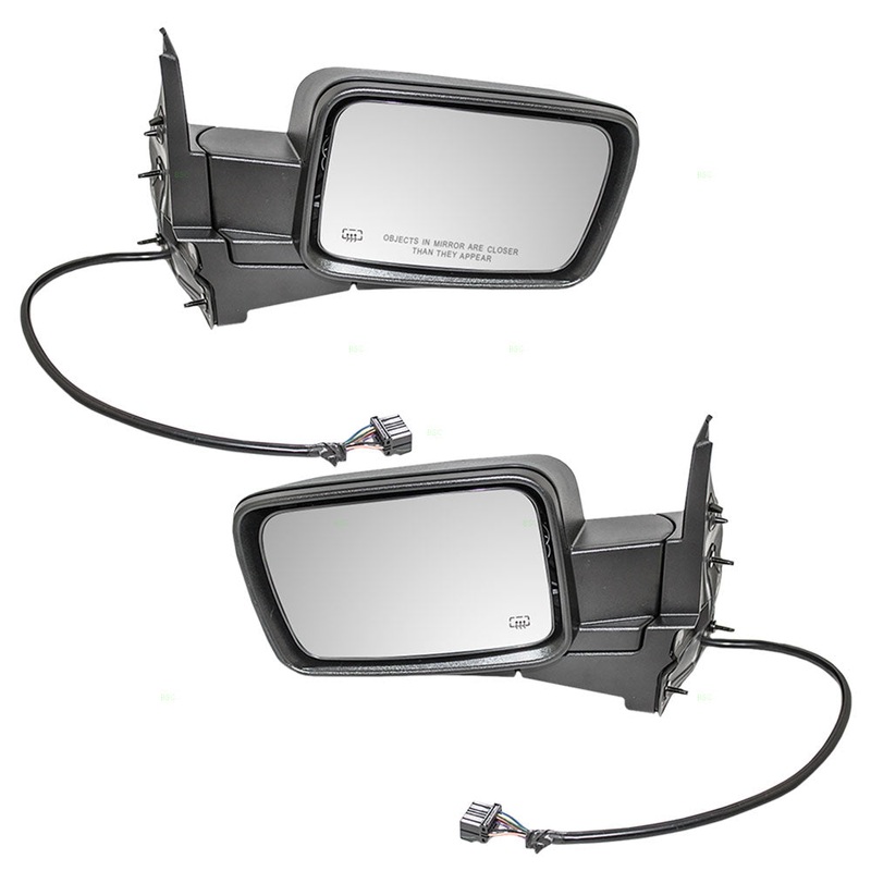 Driver and Passenger Power Side View Mirrors Heated Memory Textured Replacement for Jeep SUV 55157011AD 55157012AE