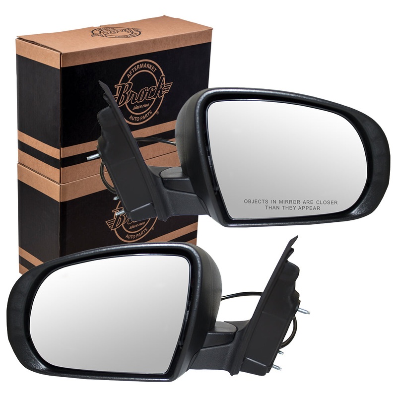 Pair Set Power Side View Mirrors Textured Replacement for 14-19 Cherokee 68164059AD 68228912AA