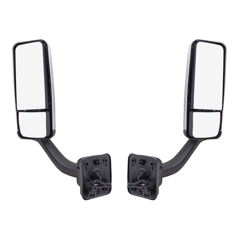 Replacement Driver’s and Passenger’s Pair Power Mirrors w/ Heat Door Mounted Compatible with 08-17 Cascadia A22-69637-011 A22-69637-012