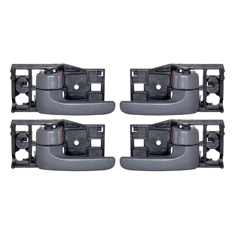 Brock Replacement 4 Piece Set of Inside Interior Door Handles Gray Compatible with Pickup Truck 69206-0C030-B1 69205-0C030-B1