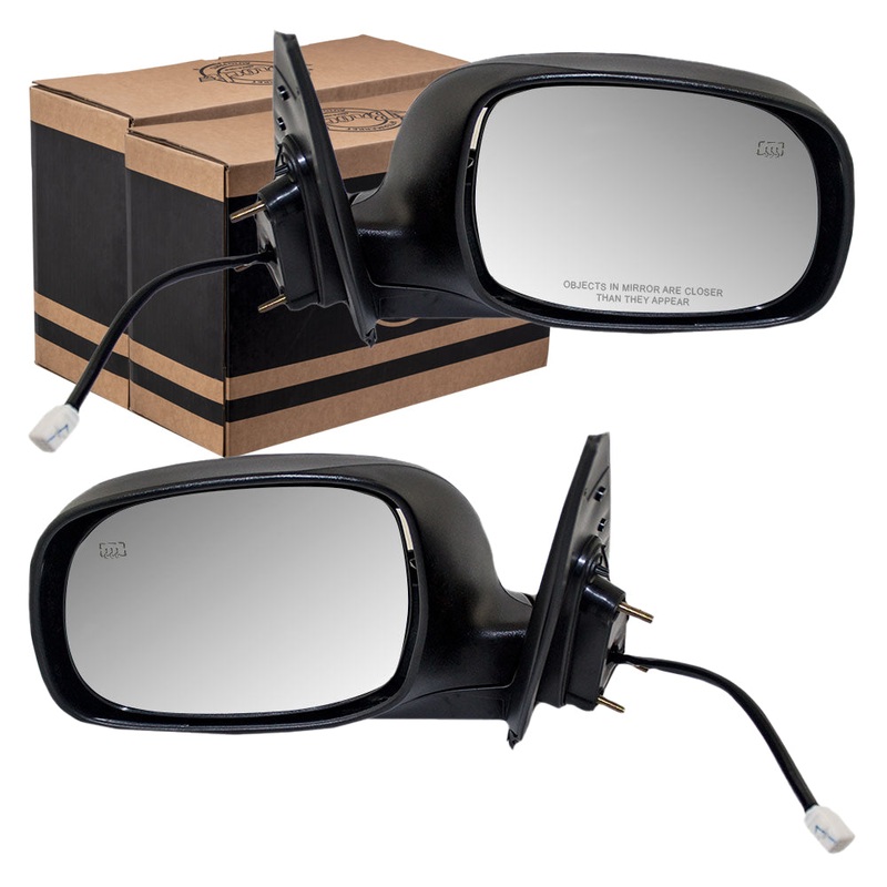 Brock Replacement Driver and Passenger Power Side View Mirror Heated Compatible with 2003-2006 Tundra 2001-2007 Sequoia 879400C070C0 879100C070C0