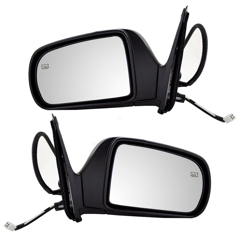 Brock Replacement Driver and Passenger Power Side View Mirrors Heated Compatible with 1998-2003 Sienna Van 87940-08061 87910-08061