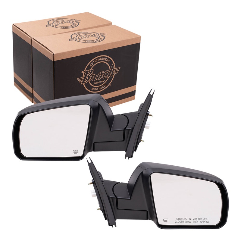 Brock Replacement Driver and Passenger Power Side View Mirrors Heated Textured Compatible with 14-19 Tundra Pickup Truck 87940-0C460 87910-0C440