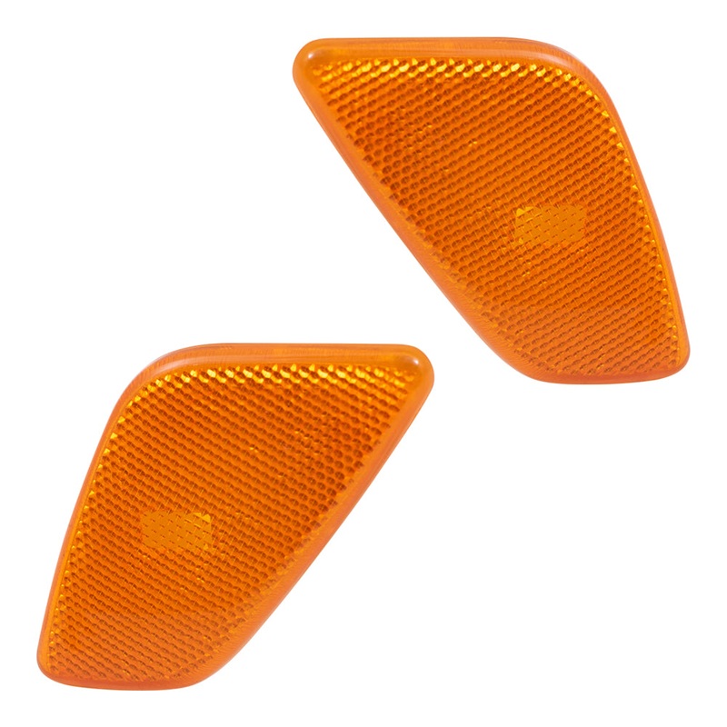 Brock Replacement Set Driver and Passenger Park Signal Side Marker Lights Compatible with 1997-2006 Wrangler 55155629AC 55155628AC