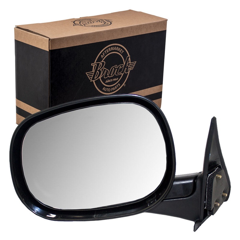 Replacement Driver Manual Side View Mirror 6×9 Standard Mount Textured Black Compatible with 1998-2001 1500 1998-2002 2500 3500 Pickup Truck 55076479AC