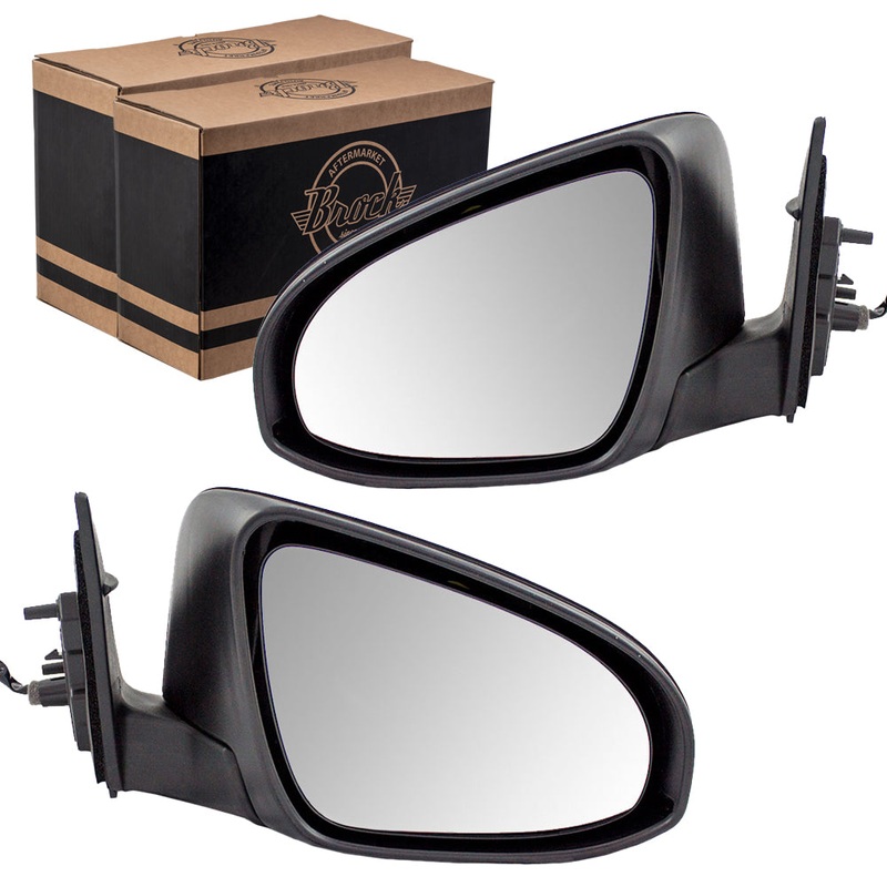 Brock Replacement Driver and Passenger Power Side View Mirrors Heated Ready-to-Paint Compatible with 2012-2014 Camry 87909-06410 87908-06410