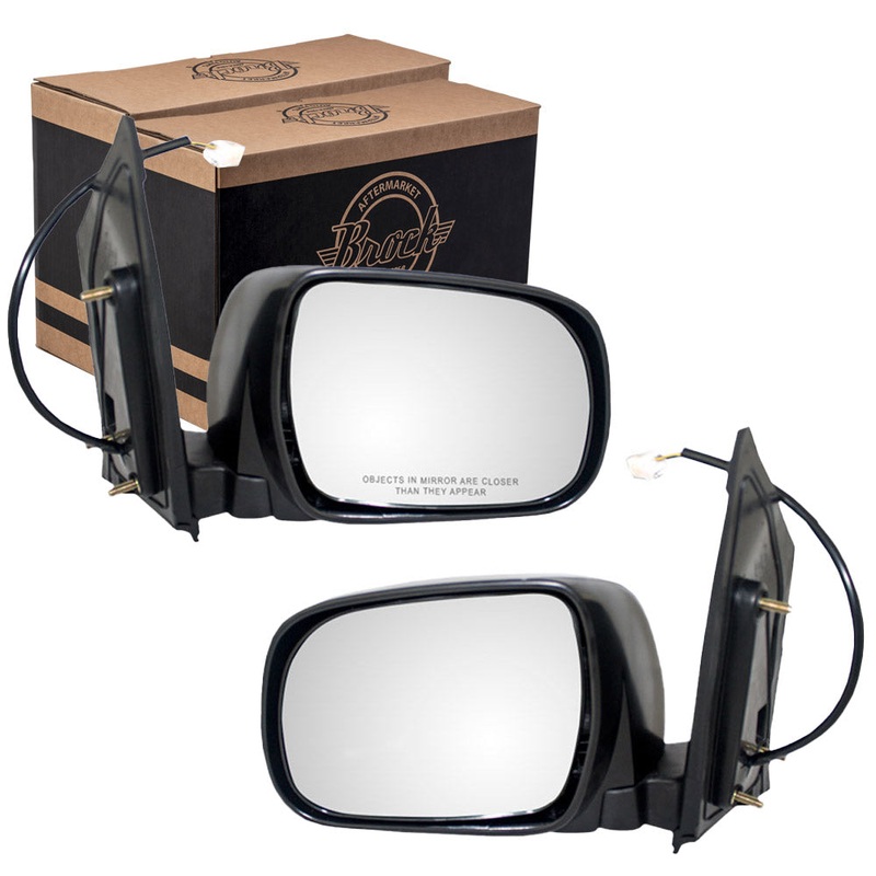 Brock Replacement Driver and Passenger Power Side View Mirrors Ready-to-Paint Compatible with 2004-2010 Sienna Van 87940AE010 87910AE010