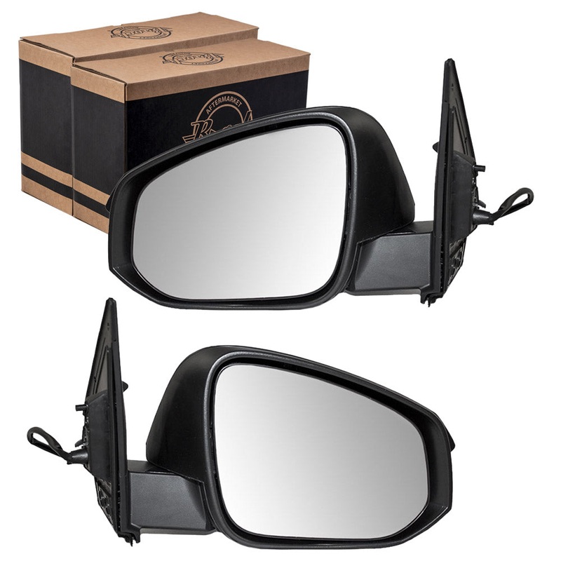 Brock Replacement Driver and Passenger Power Side View Mirrors Textured Compatible with 13-15 RAV4 SUV 879400R080 879100R070