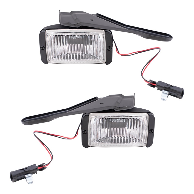 Brock Replacement Driver and Passenger Set Fog Lights Compatible with 1988-1998 C/K C1500 C2500 C3500 K1500 K2500 Pickup Truck