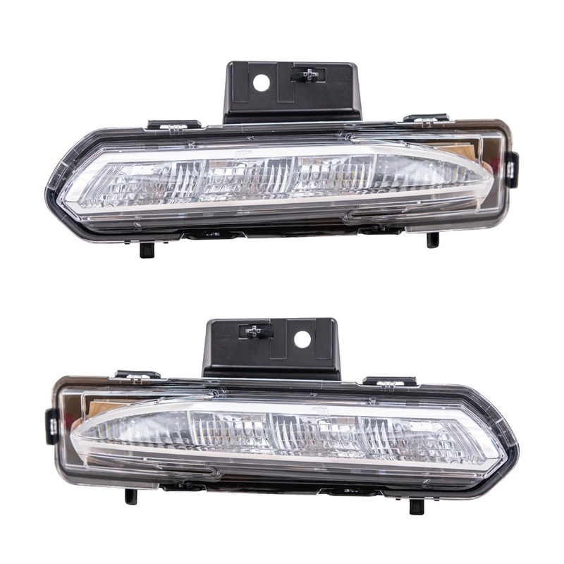 Brock Replacement Driver and Passenger Side LED Park Light Units Compatible with 2013-2017 Buick Enclave