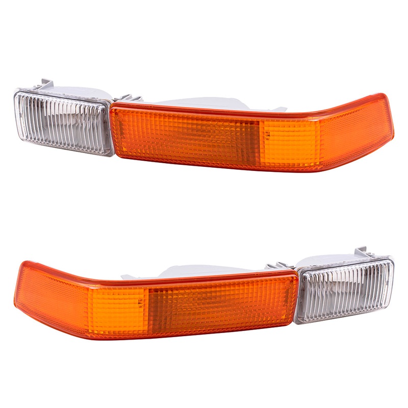 Brock Replacement Driver and Passenger Side Park/Signal/Fog Light Units Compatible with 1998-2005 Blazer and 98-04 S10 15098271 15098272