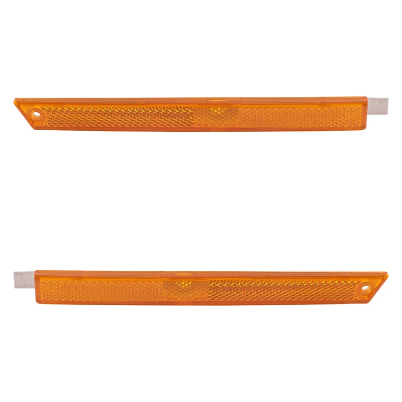 Brock Replacement Driver and Passenger Side, Side Marker Light Units Compatible with 1997-2003 Malibu and 04-05 Malibu Classic and 97-99 Cutlass 16522557 16522558